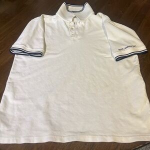 Dolce and Gabbana Basic White Polo Size M